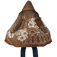 Tonga Ngatu Kupesi Brown Tapa Cloak Koe Otua Mo Tonga Ko Hoku Tofia LT7 Unisex Mocha - Polynesian Pride