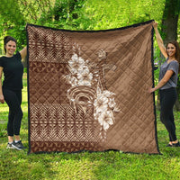 Tonga Ngatu Kupesi Brown Tapa Quilt Koe Otua Mo Tonga Ko Hoku Tofia LT7 - Polynesian Pride