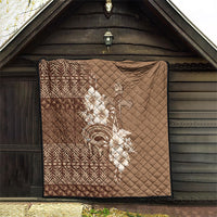 Tonga Ngatu Kupesi Brown Tapa Quilt Koe Otua Mo Tonga Ko Hoku Tofia LT7 - Polynesian Pride
