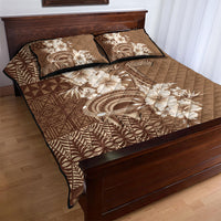 Tonga Ngatu Kupesi Brown Tapa Quilt Bed Set Koe Otua Mo Tonga Ko Hoku Tofia LT7 - Polynesian Pride
