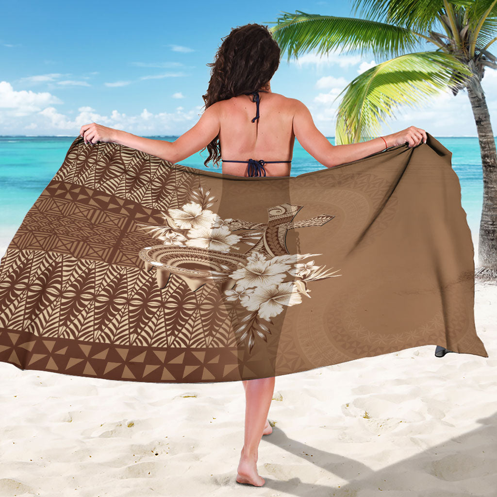 Tonga Ngatu Kupesi Brown Tapa Sarong Koe Otua Mo Tonga Ko Hoku Tofia LT7 - Polynesian Pride
