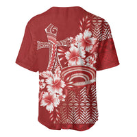 Tonga Ngatu Kupesi Royal Red Baseball Jersey Koe Otua Mo Tonga Ko Hoku Tofia LT7 - Polynesian Pride