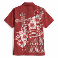 Tonga Ngatu Kupesi Royal Red Hawaiian Shirt Koe Otua Mo Tonga Ko Hoku Tofia LT7 - Polynesian Pride