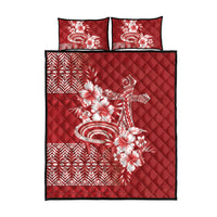 Tonga Ngatu Kupesi Royal Red Quilt Bed Set Koe Otua Mo Tonga Ko Hoku Tofia LT7 - Polynesian Pride