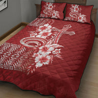 Tonga Ngatu Kupesi Royal Red Quilt Bed Set Koe Otua Mo Tonga Ko Hoku Tofia LT7 - Polynesian Pride
