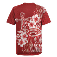 Tonga Ngatu Kupesi Royal Red Rugby Jersey Koe Otua Mo Tonga Ko Hoku Tofia LT7 - Polynesian Pride