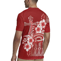 Tonga Ngatu Kupesi Royal Red Rugby Jersey Koe Otua Mo Tonga Ko Hoku Tofia LT7 - Polynesian Pride