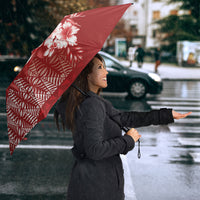 Tonga Ngatu Kupesi Royal Red Umbrella Koe Otua Mo Tonga Ko Hoku Tofia LT7 - Polynesian Pride
