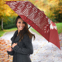 Tonga Ngatu Kupesi Royal Red Umbrella Koe Otua Mo Tonga Ko Hoku Tofia LT7 - Polynesian Pride