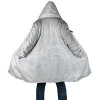 Tonga Ngatu Kupesi White Sunday Fakame Cloak Koe Otua Mo Tonga Ko Hoku Tofia LT7 Unisex White - Polynesian Pride