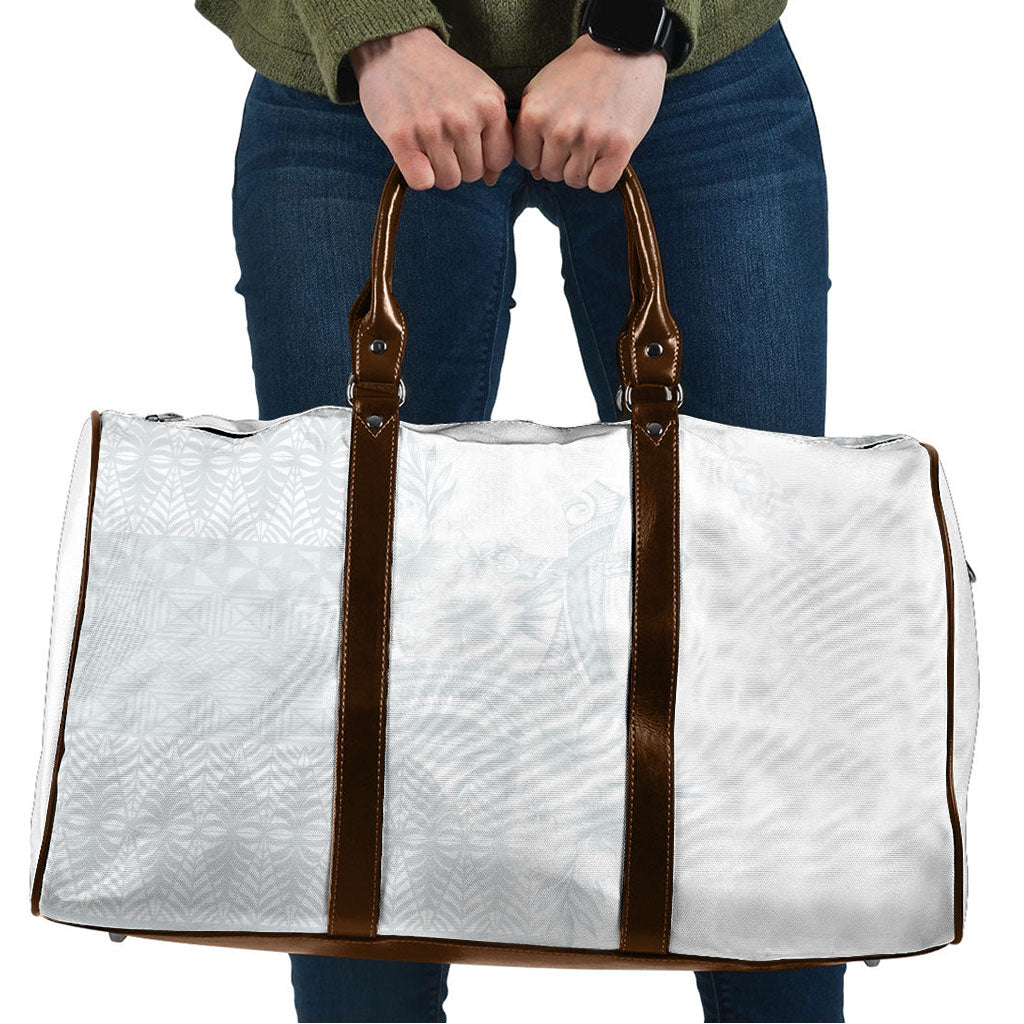 Tonga Ngatu Kupesi White Sunday Fakame Travel Bag Koe Otua Mo Tonga Ko Hoku Tofia