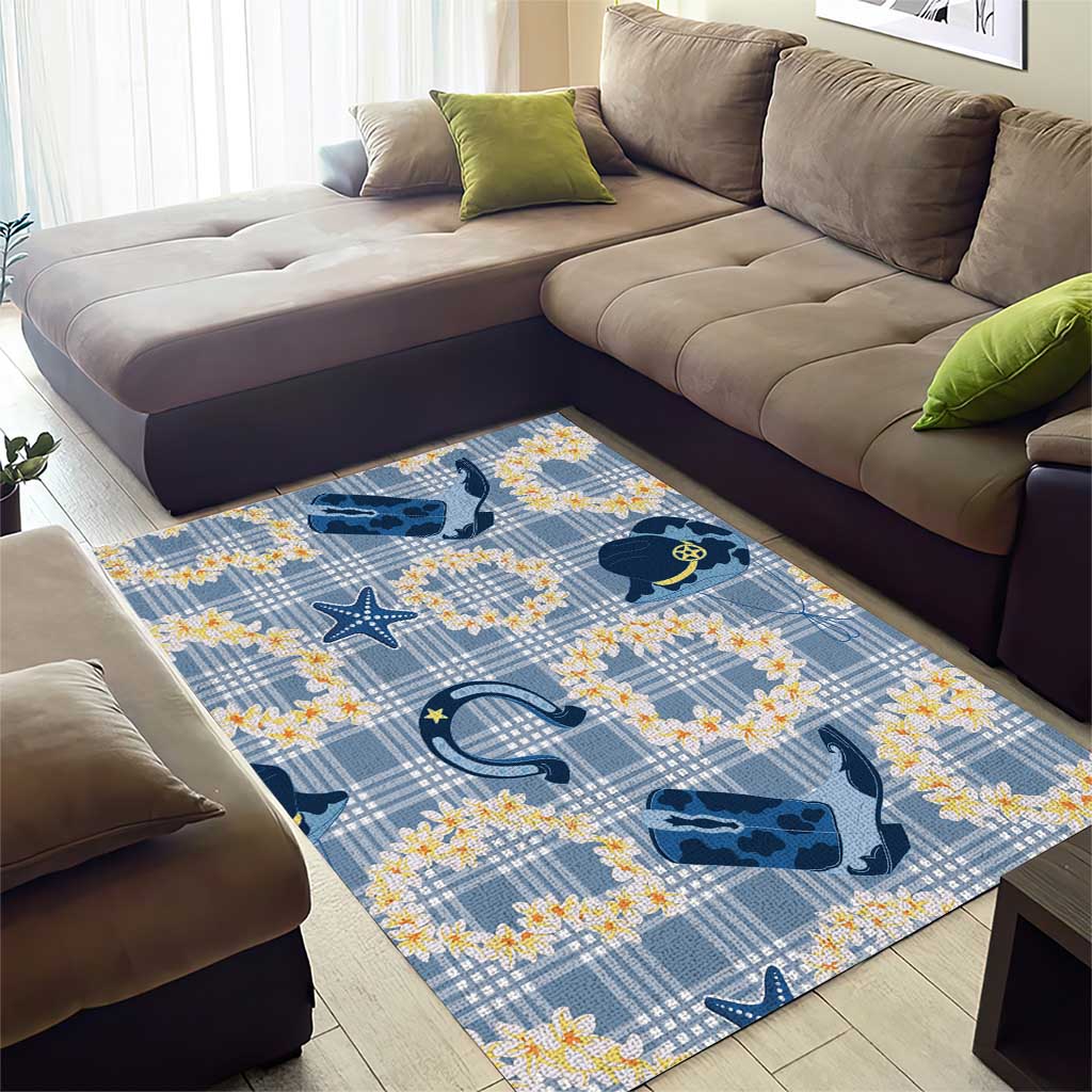 Aloha Hawaii Paniolo Jeans Palaka Area Rug Coastal Rodeo - Polynesian Pride