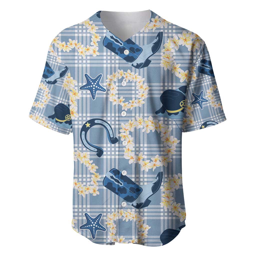 Aloha Hawaii Paniolo Jeans Palaka Baseball Jersey Coastal Rodeo - Polynesian Pride