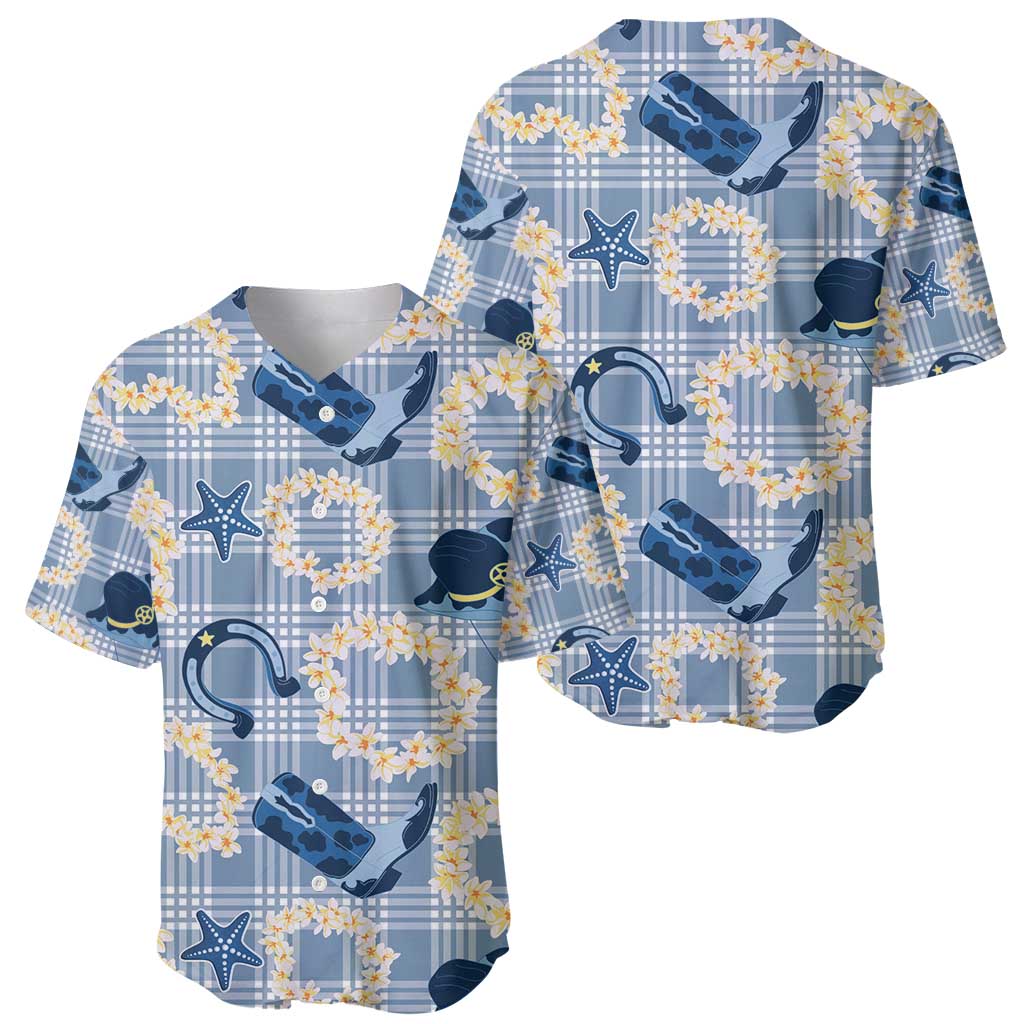 Aloha Hawaii Paniolo Jeans Palaka Baseball Jersey Coastal Rodeo - Polynesian Pride