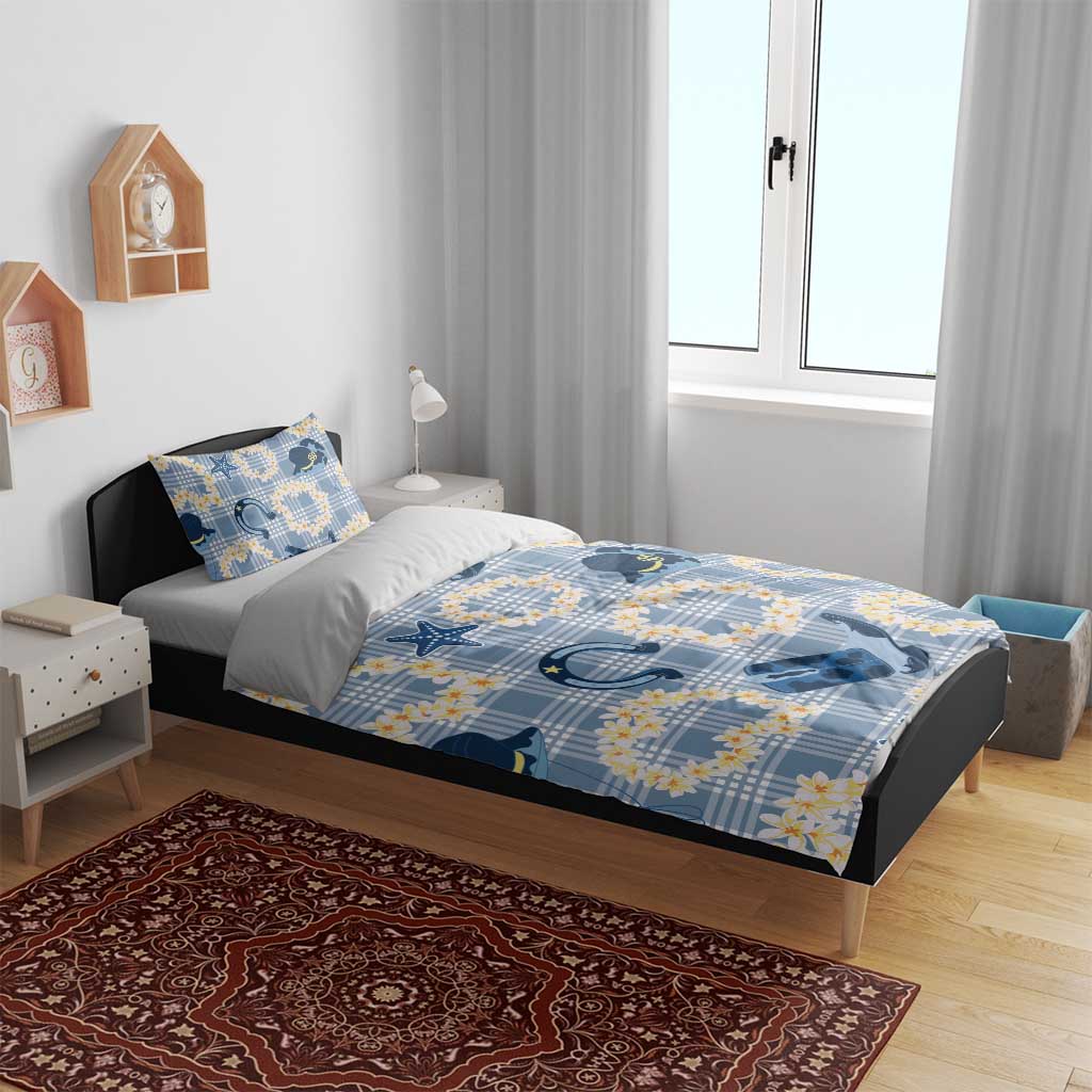 Aloha Hawaii Paniolo Jeans Palaka Bedding Set Coastal Rodeo - Polynesian Pride