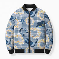 Aloha Hawaii Paniolo Jeans Palaka Bomber Puffer Jacket Coastal Rodeo - Polynesian Pride