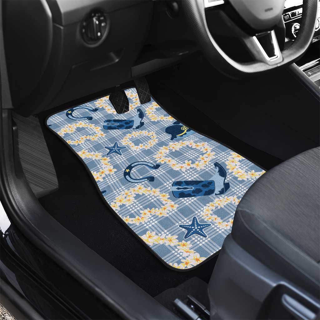 Aloha Hawaii Paniolo Jeans Palaka Car Mats Coastal Rodeo - Polynesian Pride