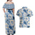 Aloha Hawaii Paniolo Jeans Palaka Couples Matching Off Shoulder Maxi Dress and Hawaiian Shirt Coastal Rodeo - Polynesian Pride