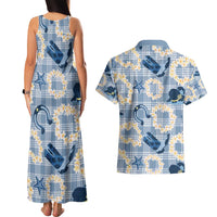 Aloha Hawaii Paniolo Jeans Palaka Couples Matching Tank Maxi Dress and Hawaiian Shirt Coastal Rodeo LT7 - Polynesian Pride