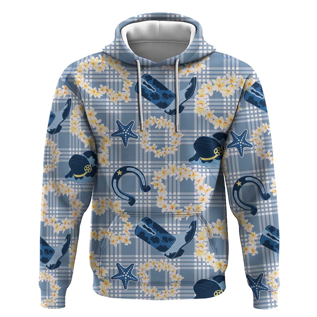 Aloha Hawaii Paniolo Jeans Palaka Hoodie Coastal Rodeo - Polynesian Pride