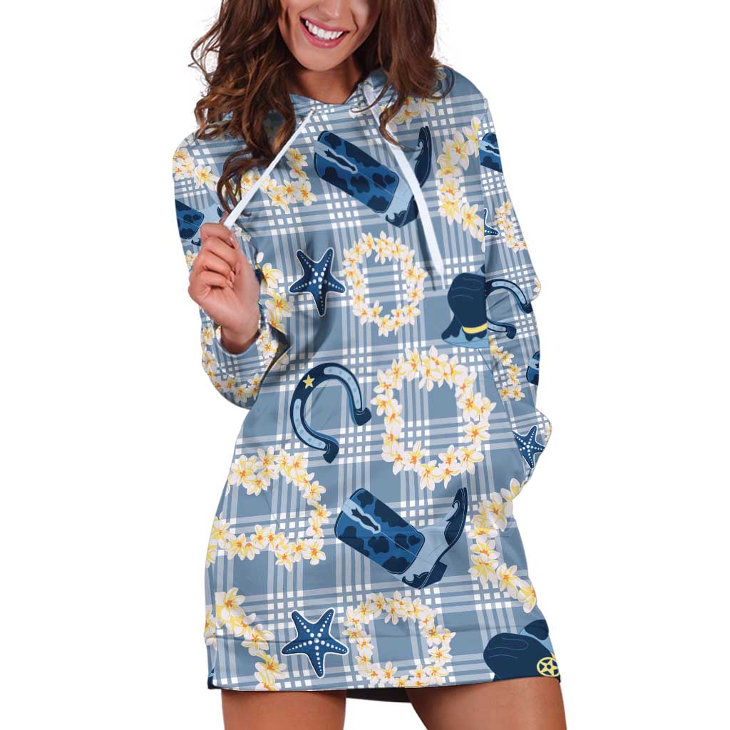 Aloha Hawaii Paniolo Jeans Palaka Hoodie Dress Coastal Rodeo - Polynesian Pride