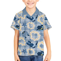 Aloha Hawaii Paniolo Jeans Palaka Kid Hawaiian Shirt Coastal Rodeo LT7 Kid Pastel Blue - Polynesian Pride