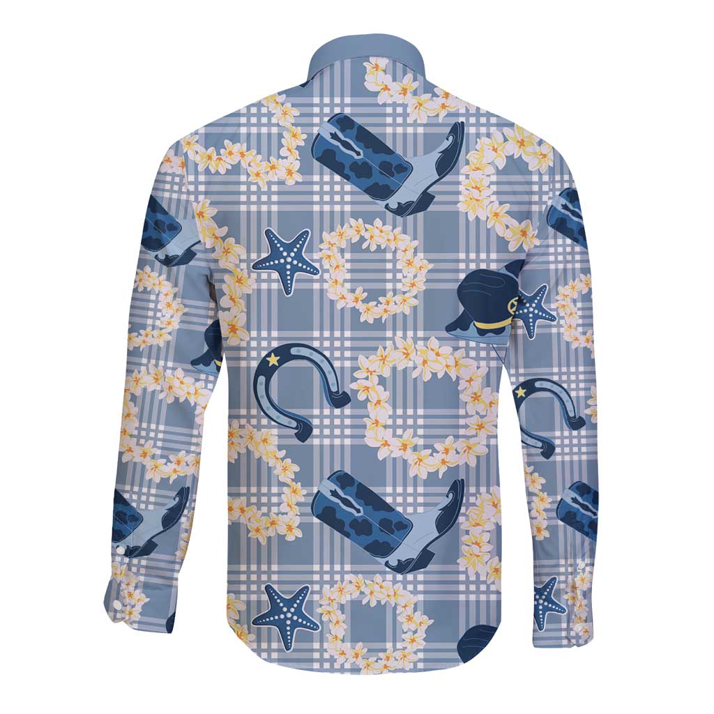 Aloha Hawaii Paniolo Jeans Palaka Long Sleeve Button Shirt Coastal Rodeo - Polynesian Pride