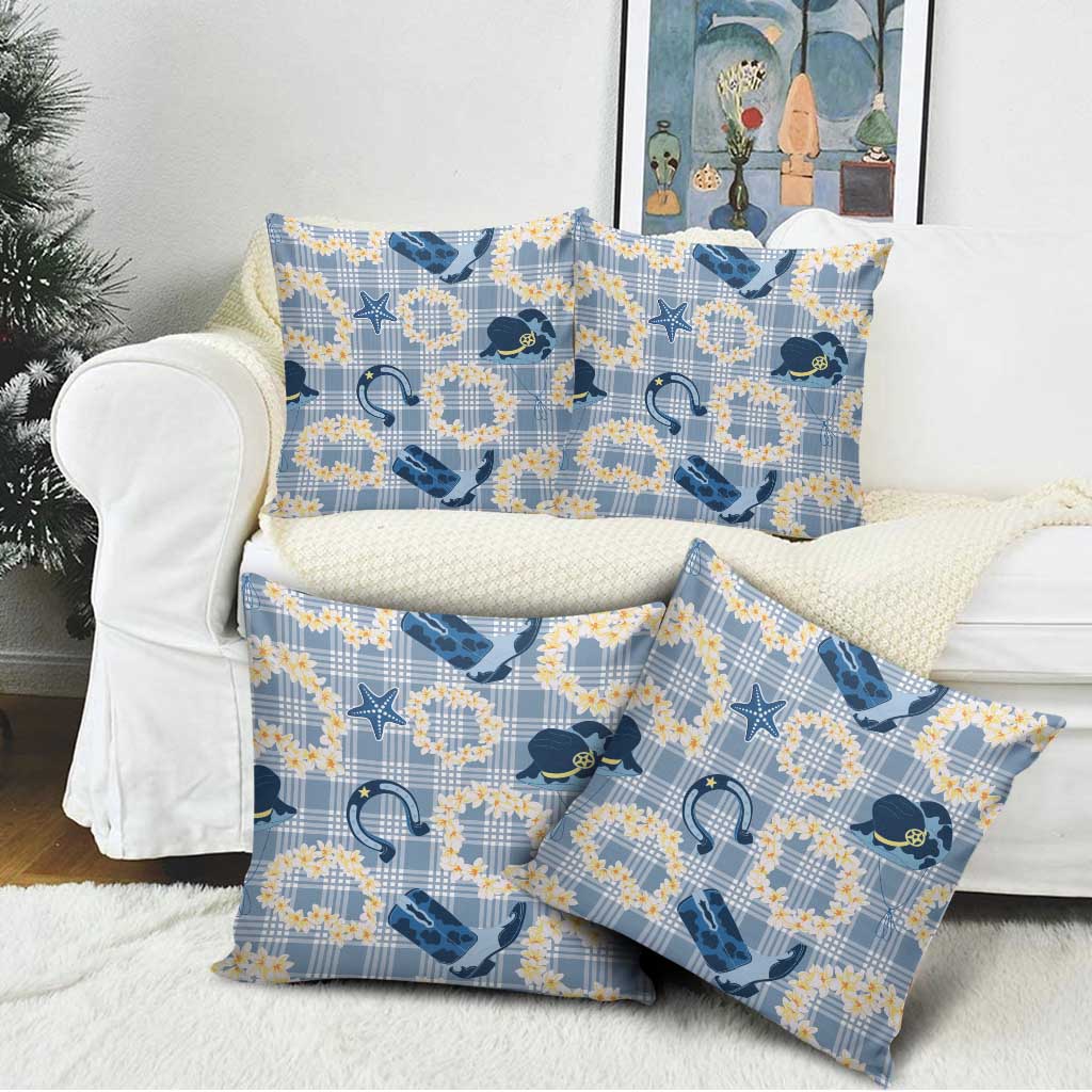 Aloha Hawaii Paniolo Jeans Palaka Pillow Cover Coastal Rodeo - Polynesian Pride