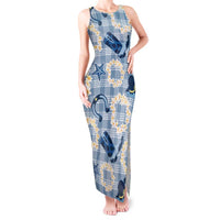Aloha Hawaii Paniolo Jeans Palaka Tank Maxi Dress Coastal Rodeo - Polynesian Pride