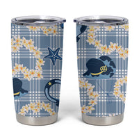 Aloha Hawaii Paniolo Jeans Palaka Tumbler Cup Coastal Rodeo LT7 Pastel Blue - Polynesian Pride