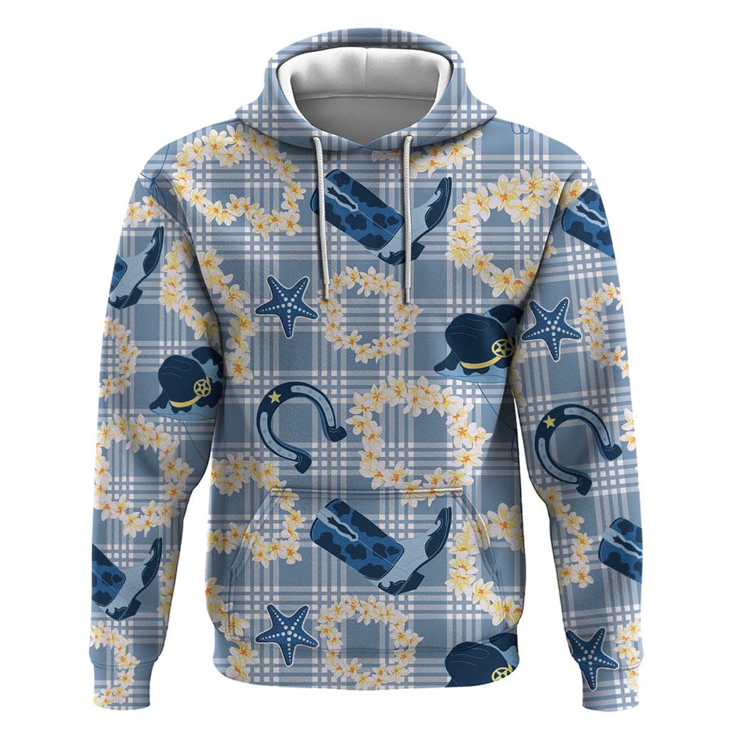 Aloha Hawaii Paniolo Jeans Palaka Zip Hoodie Coastal Rodeo - Polynesian Pride
