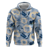 Aloha Hawaii Paniolo Jeans Palaka Zip Hoodie Coastal Rodeo - Polynesian Pride