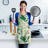 Aloha Hawaii Paniolo Mint Palaka Apron Coastal Rodeo - Polynesian Pride