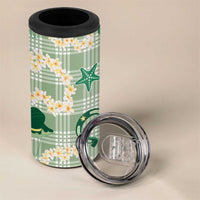 Aloha Hawaii Paniolo Mint Palaka 4 in 1 Can Cooler Tumbler Coastal Rodeo LT7 - Polynesian Pride