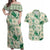 Aloha Hawaii Paniolo Mint Palaka Couples Matching Off Shoulder Maxi Dress and Hawaiian Shirt Coastal Rodeo - Polynesian Pride