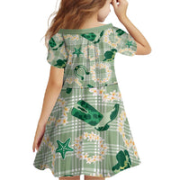 Aloha Hawaii Paniolo Mint Palaka Family Matching Short Sleeve Bodycon Dress and Hawaiian Shirt Coastal Rodeo LT7 - Polynesian Pride