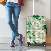 Aloha Hawaii Paniolo Mint Palaka Luggage Cover Coastal Rodeo - Polynesian Pride