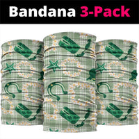 Aloha Hawaii Paniolo Mint Palaka Neck Gaiter Coastal Rodeo LT7 package One Size: 25*50cm Mint - Polynesian Pride