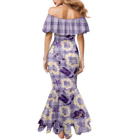 Aloha Hawaii Paniolo Lavender Palaka Family Matching Mermaid Dress and Hawaiian Shirt Coastal Rodeo LT7 - Polynesian Pride