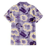 Aloha Hawaii Paniolo Lavender Palaka Family Matching Tank Maxi Dress and Hawaiian Shirt Coastal Rodeo LT7 - Polynesian Pride