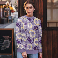 Aloha Hawaii Paniolo Lavender Palaka Ugly Christmas Sweater Coastal Rodeo LT7 - Polynesian Pride