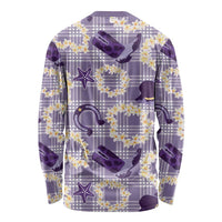 Aloha Hawaii Paniolo Lavender Palaka Long Sleeve Shirt Coastal Rodeo LT7 - Polynesian Pride