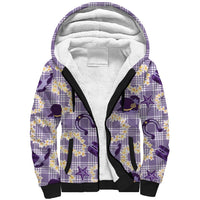 Aloha Hawaii Paniolo Lavender Palaka Sherpa Hoodie Coastal Rodeo LT7 Unisex Lavender - Polynesian Pride