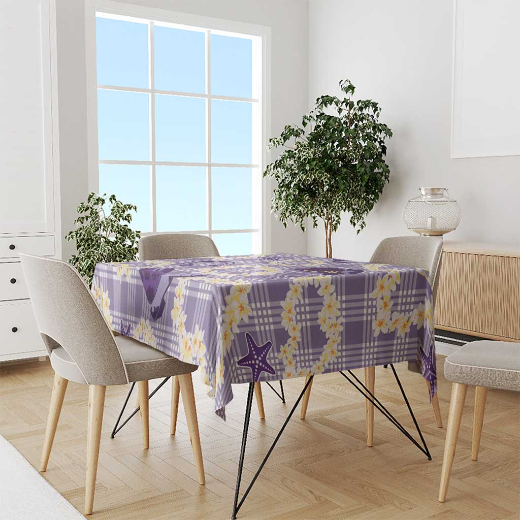 Aloha Hawaii Paniolo Lavender Palaka Tablecloth Coastal Rodeo - Polynesian Pride