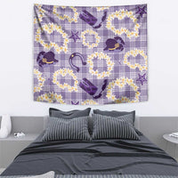 Aloha Hawaii Paniolo Lavender Palaka Tapestry Coastal Rodeo LT7 - Polynesian Pride