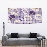 Aloha Hawaii Paniolo Lavender Palaka Tapestry Coastal Rodeo LT7 - Polynesian Pride