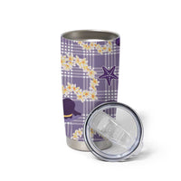 Aloha Hawaii Paniolo Lavender Palaka Tumbler Cup Coastal Rodeo - Polynesian Pride
