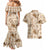 Aloha Hawaii Paniolo Khaki Palaka Couples Matching Mermaid Dress and Hawaiian Shirt Coastal Rodeo - Polynesian Pride