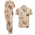 Aloha Hawaii Paniolo Khaki Palaka Couples Matching Tank Maxi Dress and Hawaiian Shirt Coastal Rodeo - Polynesian Pride