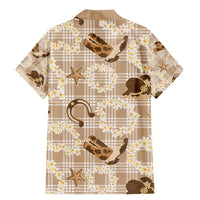 Aloha Hawaii Paniolo Khaki Palaka Family Matching Mermaid Dress and Hawaiian Shirt Coastal Rodeo LT7 - Polynesian Pride